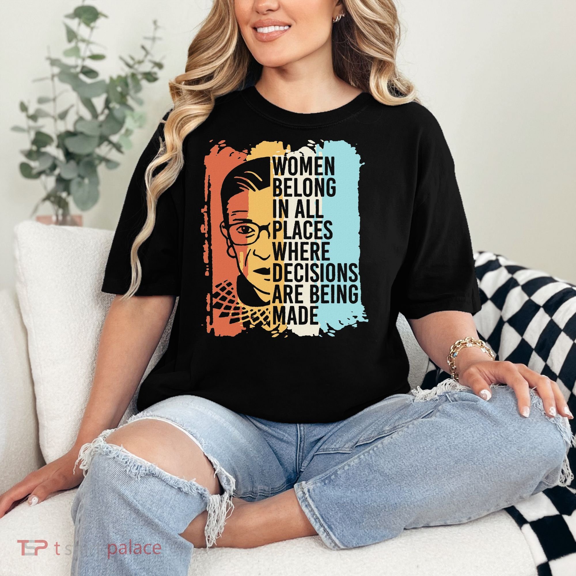 Rbg Ruth Bader Ginsburg Feminist Political Gift Comfort Colors T-Shirt