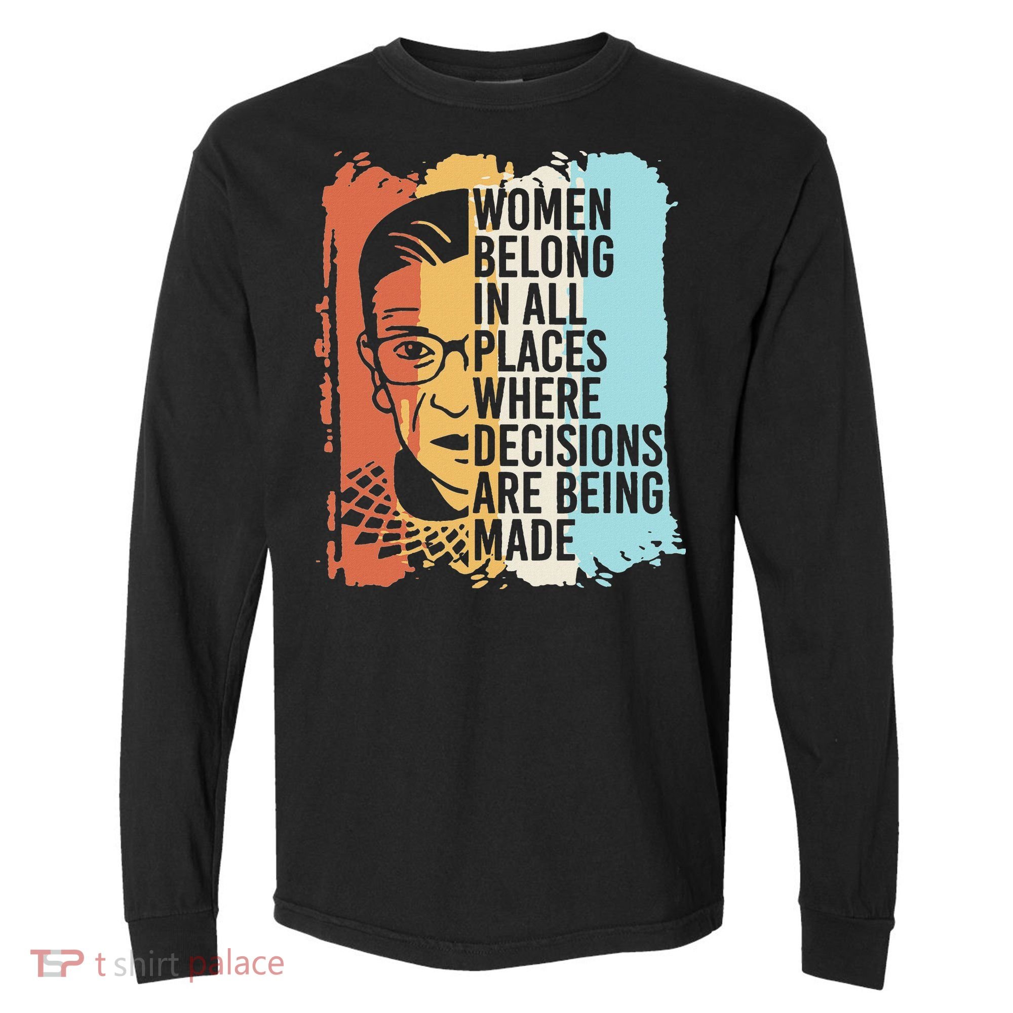 Rbg Ruth Bader Ginsburg Feminist Political Gift Comfort Colors Heavyweight Long Sleeve T-Shirt