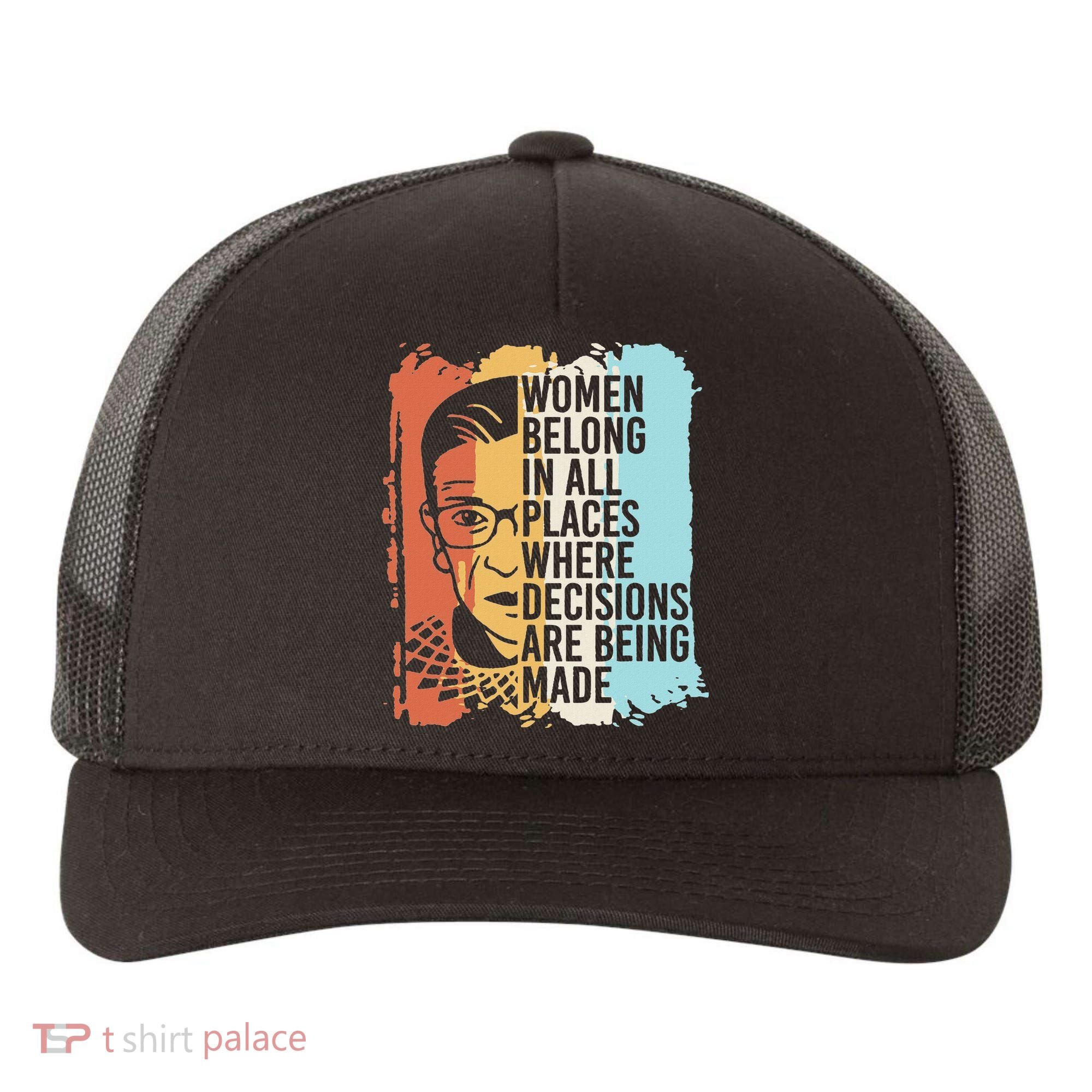 Rbg Ruth Bader Ginsburg Feminist Political Gift Yupoong Adult 5-Panel Trucker Hat
