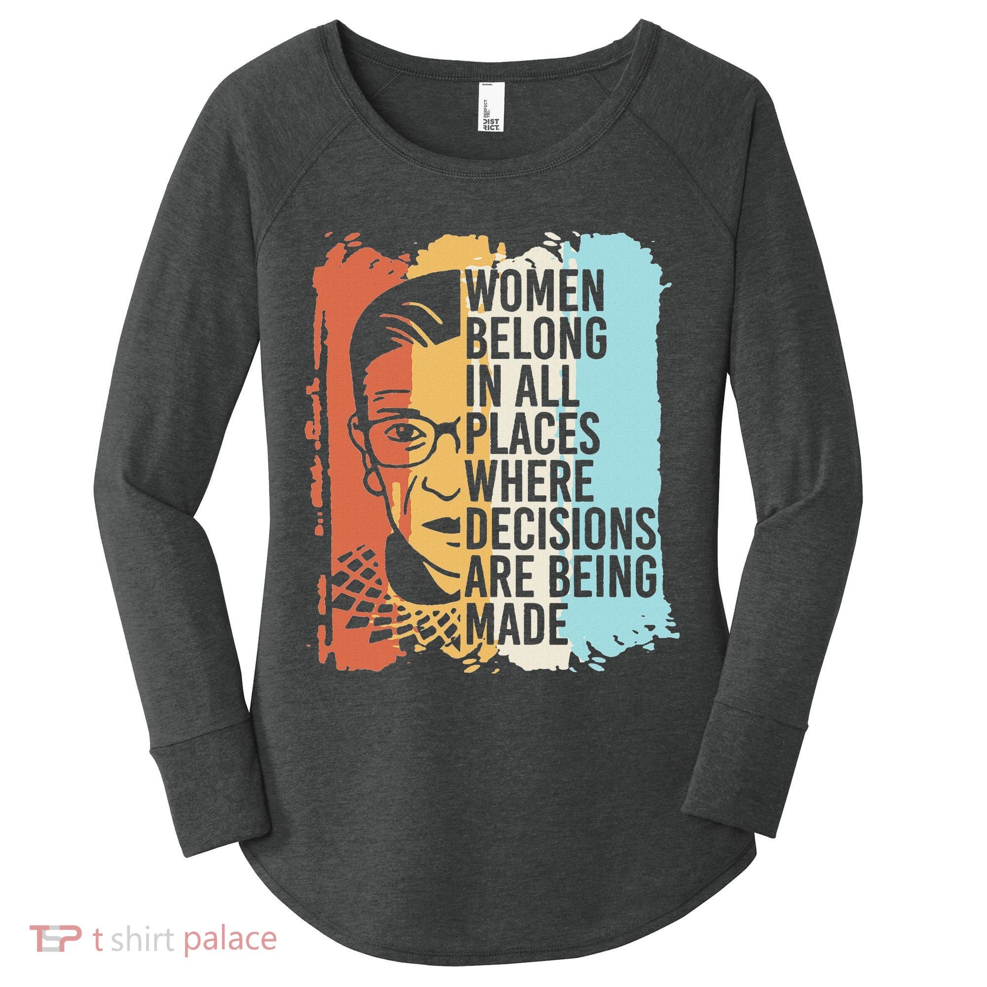 Rbg Ruth Bader Ginsburg Feminist Political Gift Women's Perfect Tri Tunic Long Sleeve Shirt