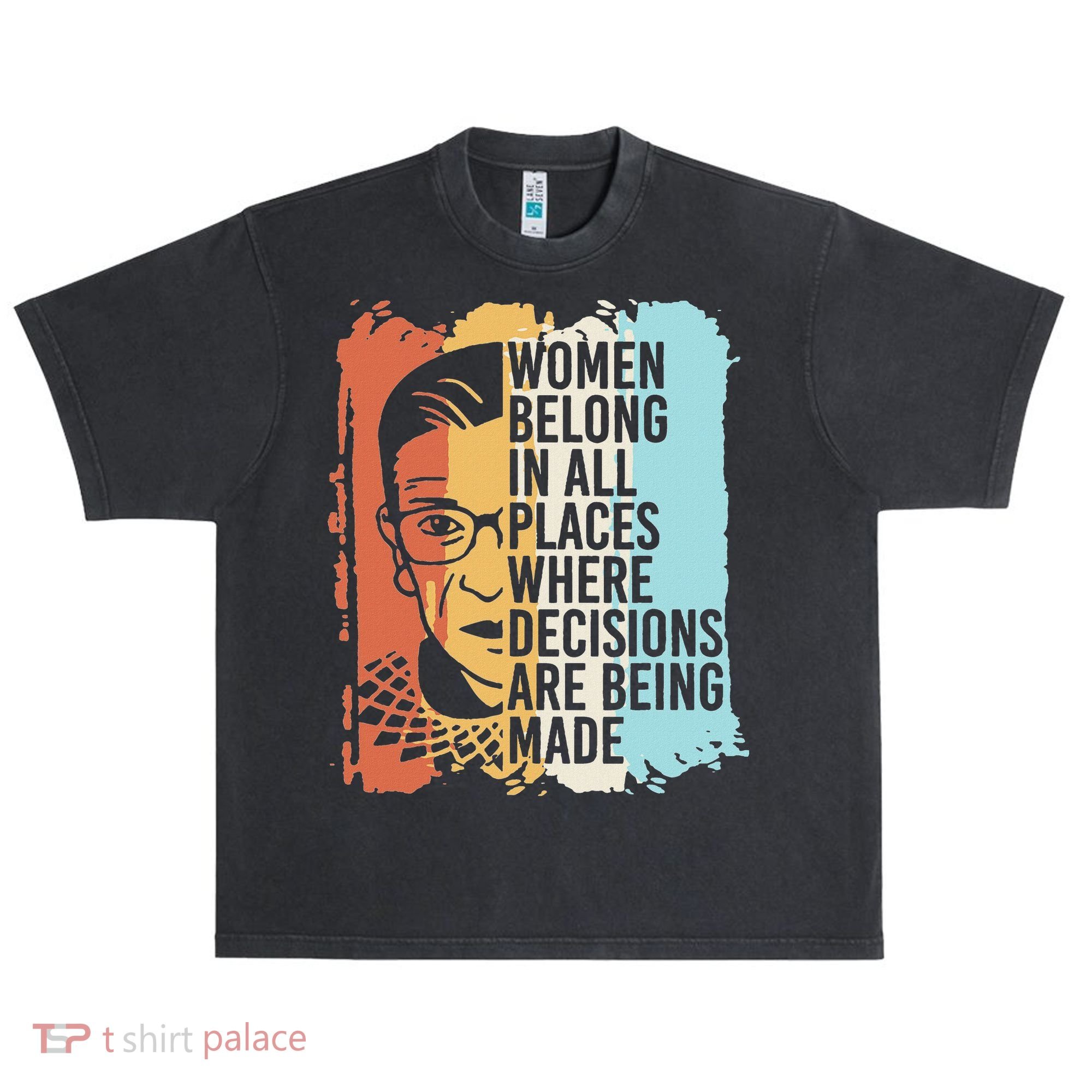 Rbg Ruth Bader Ginsburg Feminist Political Gift Urban Oversized Heavyweight T-Shirt