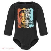 Rbg Ruth Bader Ginsburg Feminist Political Gift Baby Long Sleeve Bodysuit thumb 0