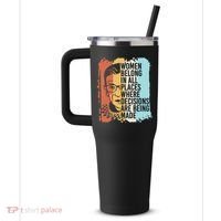 Rbg Ruth Bader Ginsburg Feminist Political Gift 40oz Vacuum Insulated Stainless Steel Travel Tumbler thumb 2