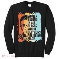 Rbg Ruth Bader Ginsburg Feminist Political Gift Tall Sweatshirt thumb 0