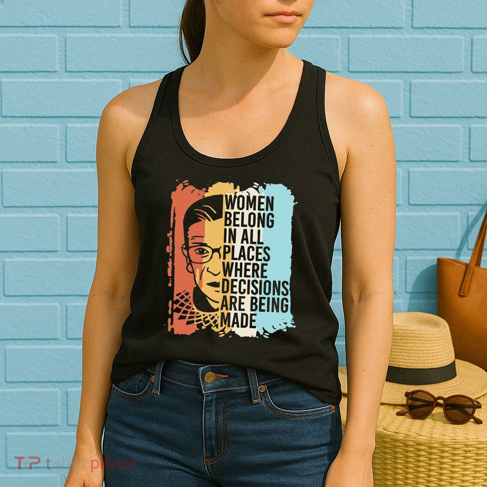 Rbg Ruth Bader Ginsburg Feminist Political Gift Women's Tank Top