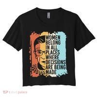 Rbg Ruth Bader Ginsburg Feminist Political Gift Women's Crop Top Tee thumb 0