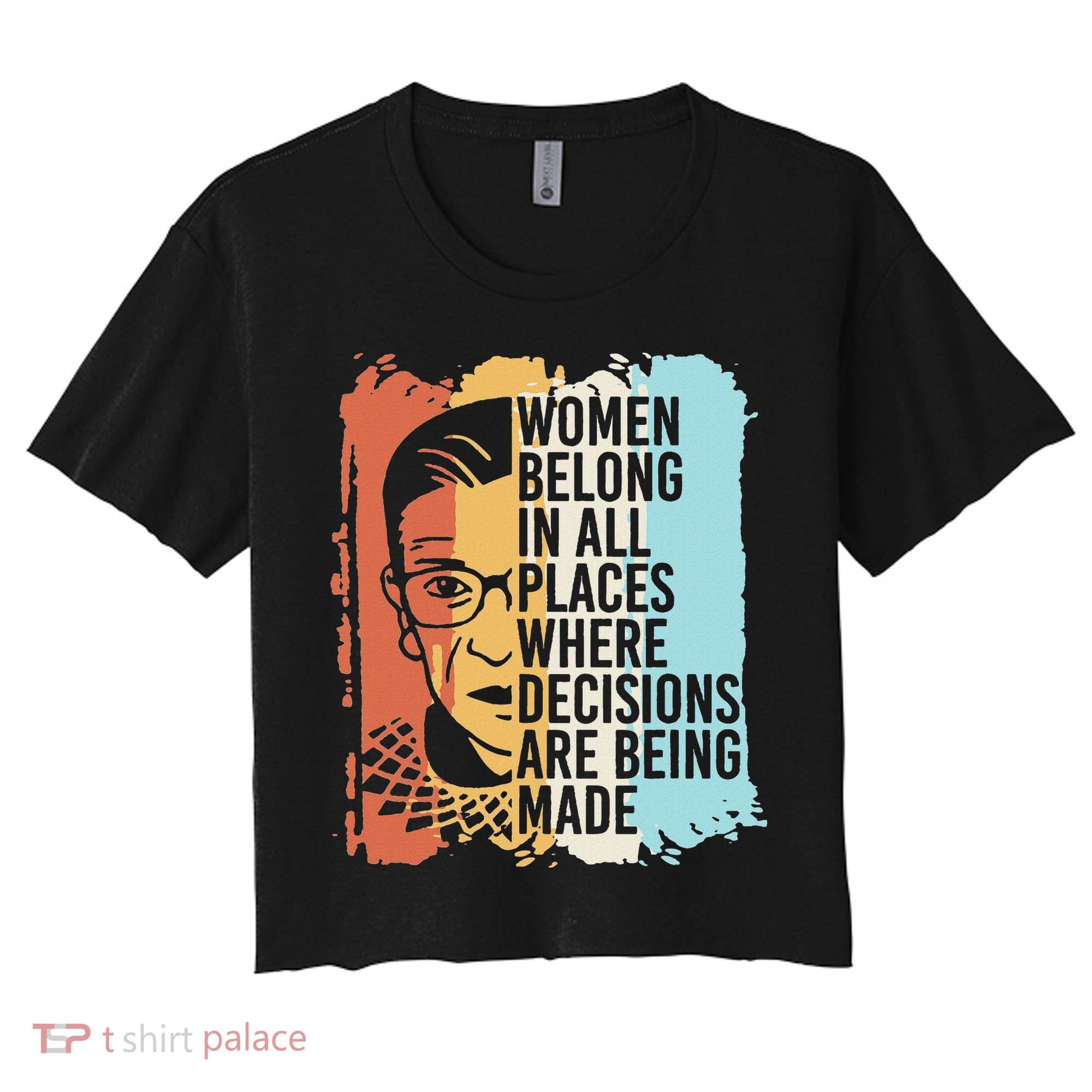 Rbg Ruth Bader Ginsburg Feminist Political Gift Women's Crop Top Tee
