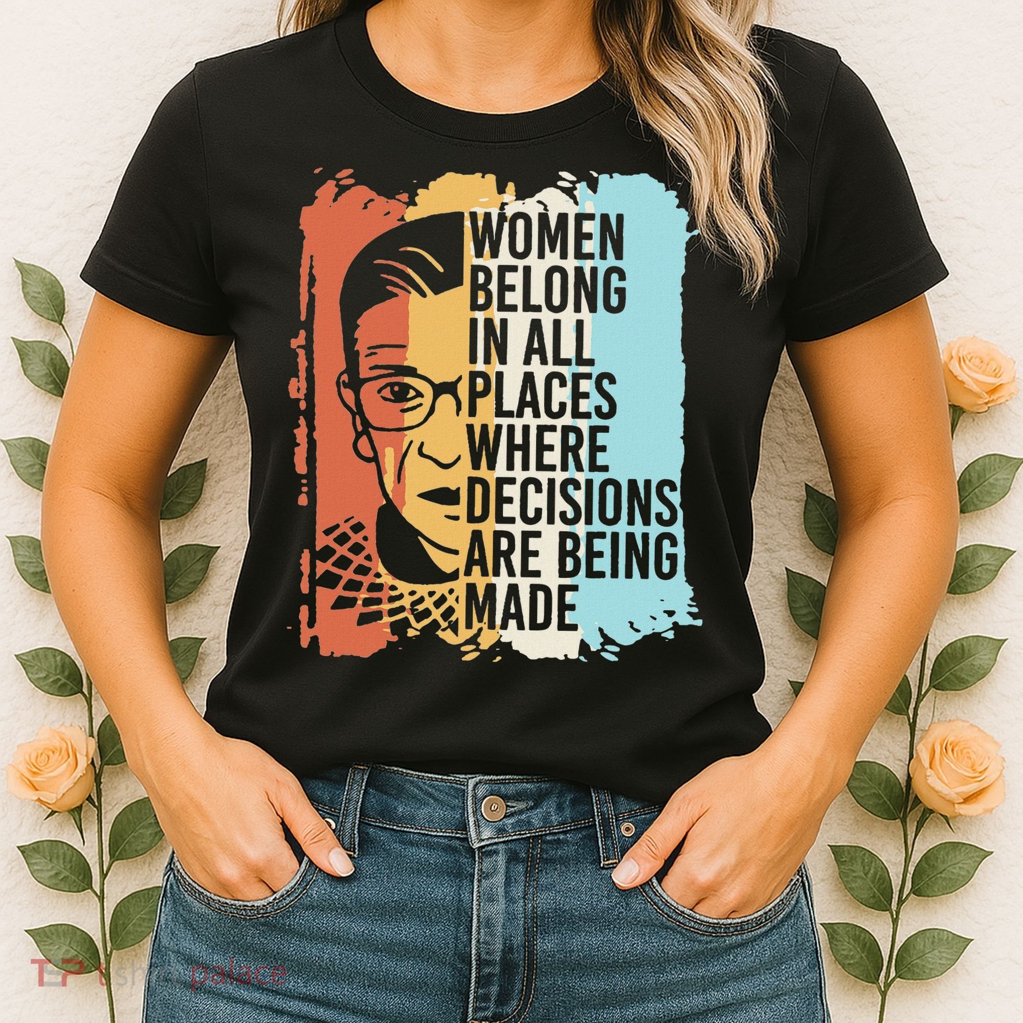 Rbg Ruth Bader Ginsburg Feminist Political Gift Women's T-Shirt
