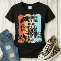 Rbg Ruth Bader Ginsburg Feminist Political Gift Women's T-Shirt thumb 3