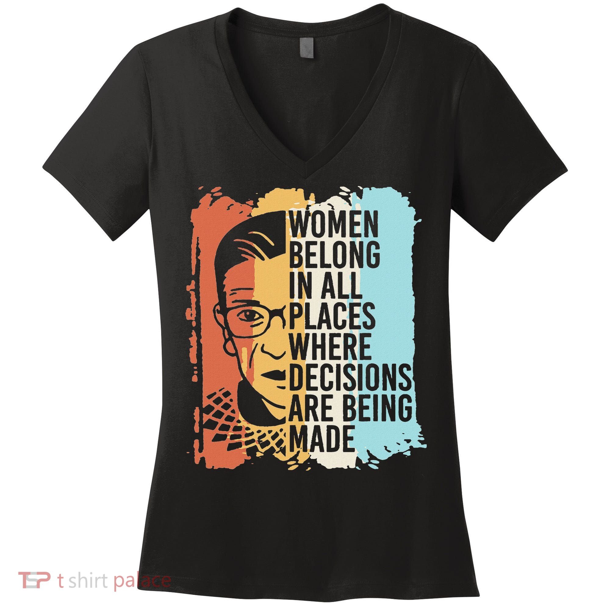 Rbg Ruth Bader Ginsburg Feminist Political Gift Women's V-Neck T-Shirt