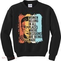 Rbg Ruth Bader Ginsburg Feminist Political Gift Kids Sweatshirt thumb 0