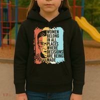 Rbg Ruth Bader Ginsburg Feminist Political Gift Kids Hoodie thumb 3