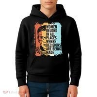 Rbg Ruth Bader Ginsburg Feminist Political Gift Kids Hoodie thumb 4