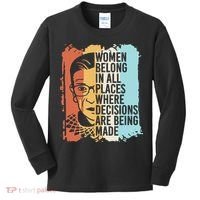Rbg Ruth Bader Ginsburg Feminist Political Gift Kids Long Sleeve Shirt thumb 0