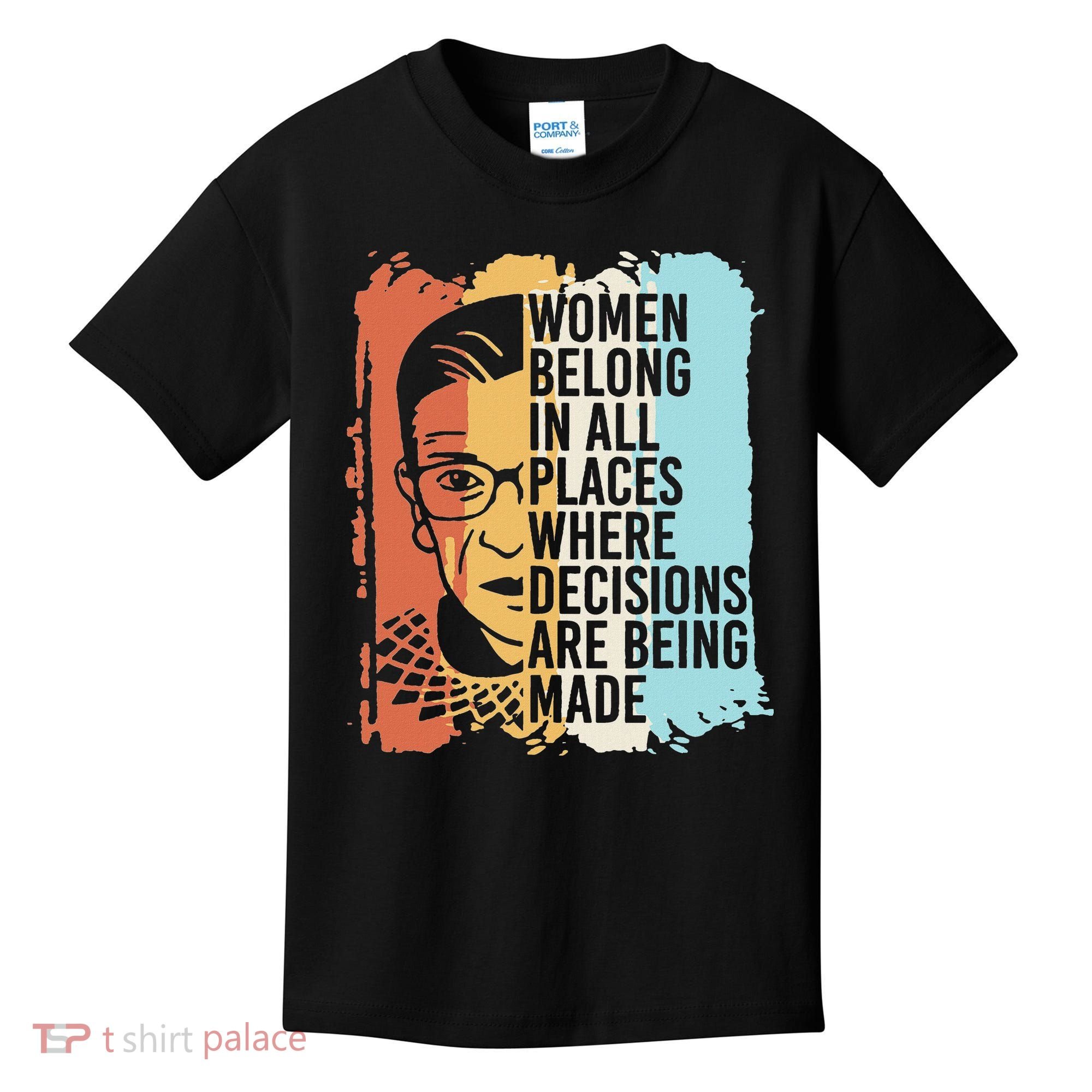 Rbg Ruth Bader Ginsburg Feminist Political Gift Kids T-Shirt
