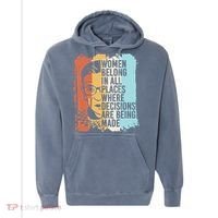 Rbg Ruth Bader Ginsburg Feminist Political Gift Comfort Colors Garment-Dyed Hooded Sweatshirt thumb 0