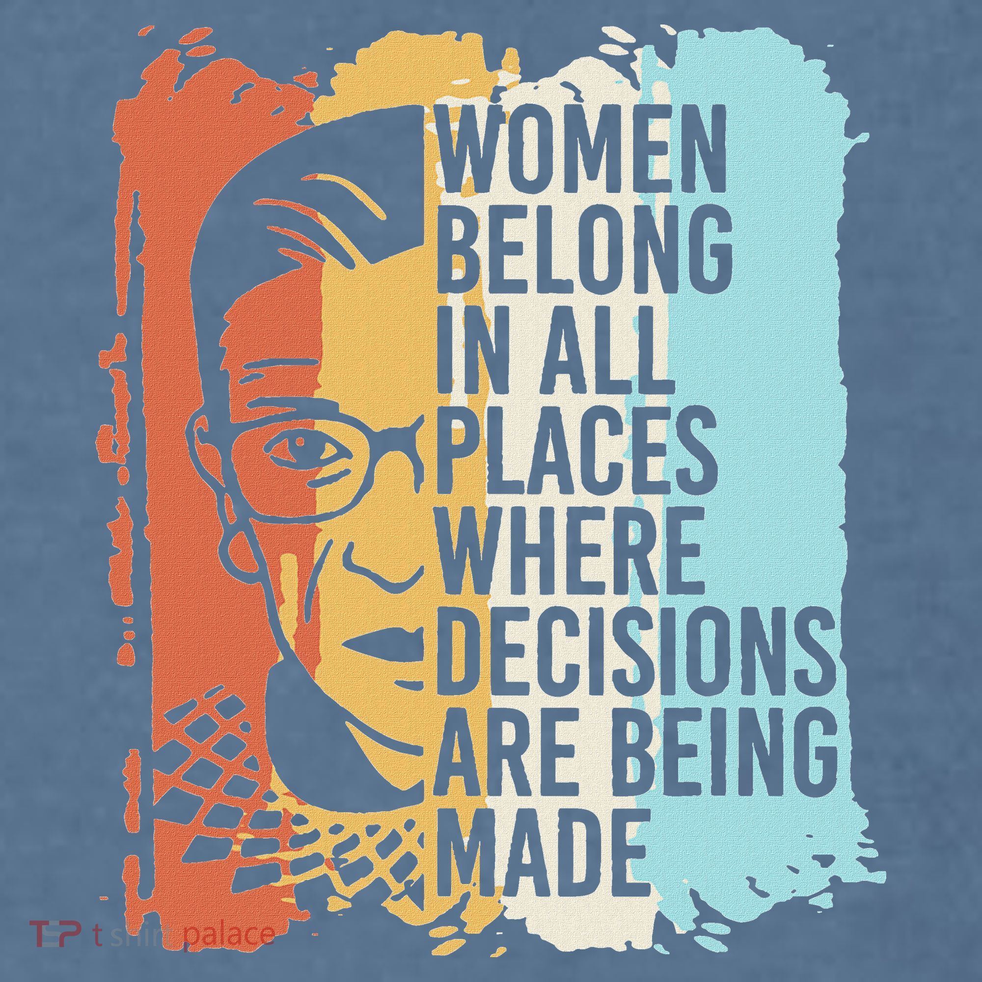 Rbg Ruth Bader Ginsburg Feminist Political Gift Comfort Colors Garment-Dyed Hooded Sweatshirt