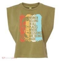 Rbg Ruth Bader Ginsburg Feminist Political Gift Garment-Dyed Women's Muscle Tee thumb 0