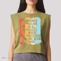 Rbg Ruth Bader Ginsburg Feminist Political Gift Garment-Dyed Women's Muscle Tee thumb 2