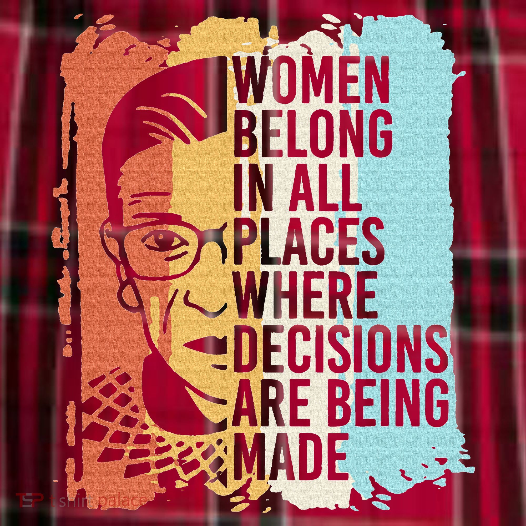 Rbg Ruth Bader Ginsburg Feminist Political Gift Women's Flannel Plaid Pajama Pants
