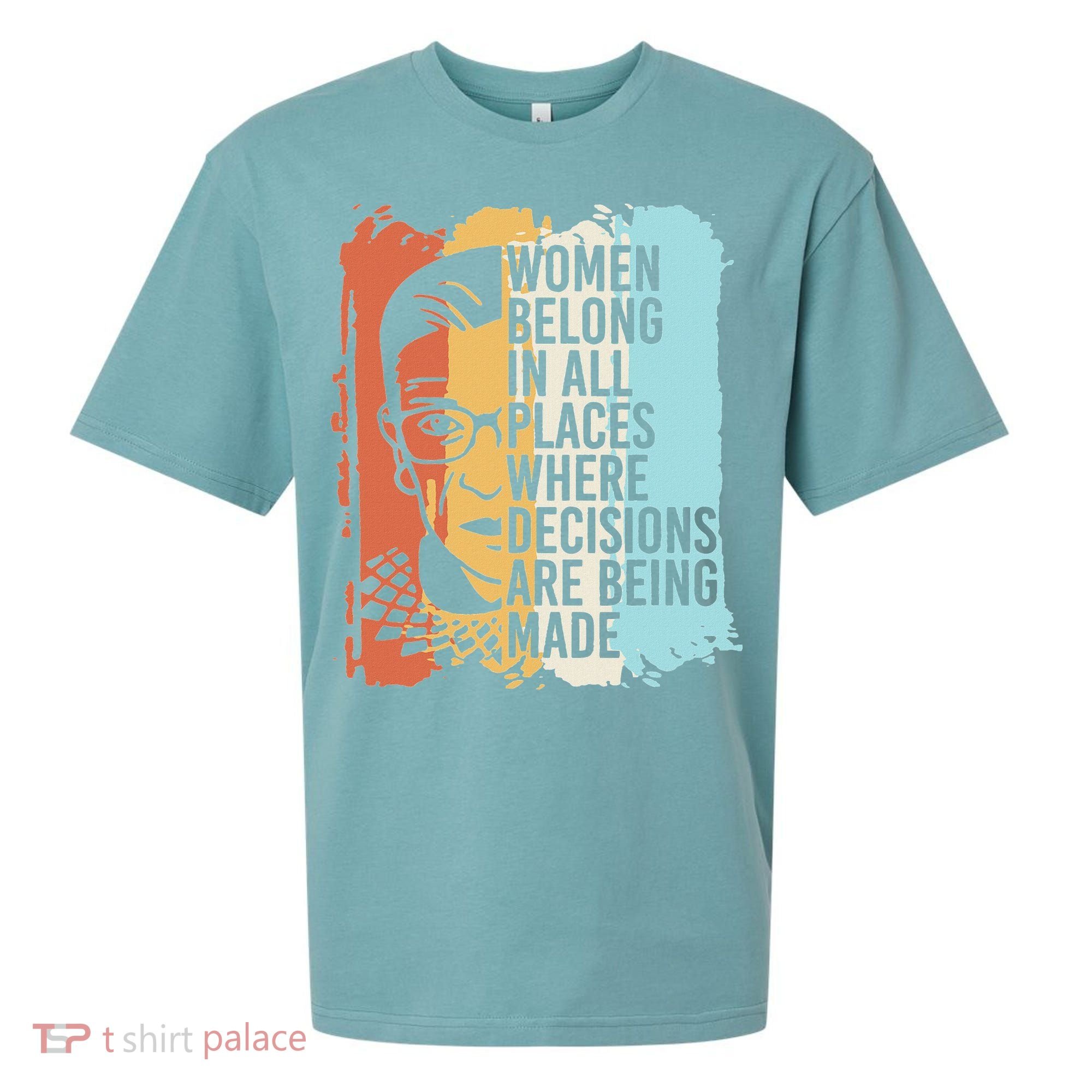 Rbg Ruth Bader Ginsburg Feminist Political Gift Sueded Cloud Jersey T-Shirt