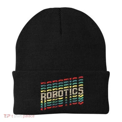 Robotics Robot Builder Engineer Engineering Cyborg Beanie