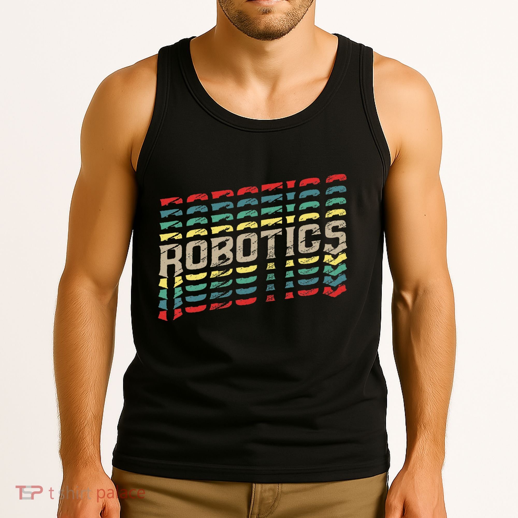 Robotics Robot Builder Engineer Engineering Cyborg Tank Top