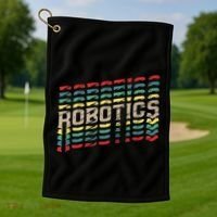 Robotics Robot Builder Engineer Engineering Cyborg Golf Towel thumb 1