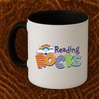 Reading Rocks Book Lover Reading Fan Coffee Mug thumb 2