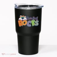 Reading Rocks Book Lover Reading Fan Tumbler thumb 0