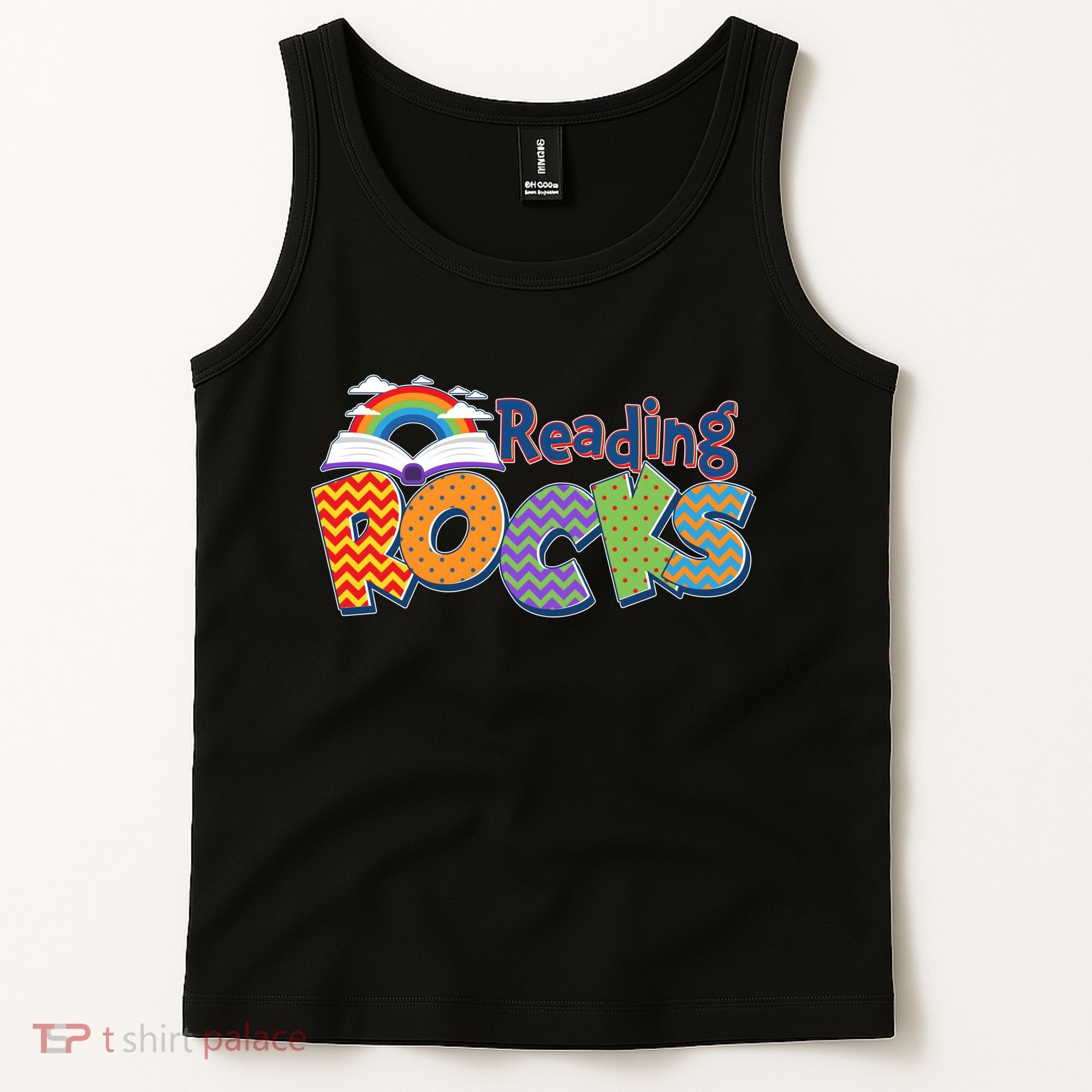 Reading Rocks Book Lover Reading Fan Tank Top
