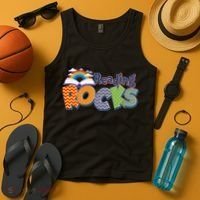 Reading Rocks Book Lover Reading Fan Tank Top thumb 4