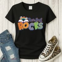 Reading Rocks Book Lover Reading Fan Women's T-Shirt thumb 3
