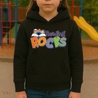 Reading Rocks Book Lover Reading Fan Kids Hoodie thumb 3
