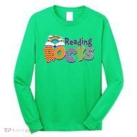 Reading Rocks Book Lover Reading Fan Long Sleeve Shirt thumb 0