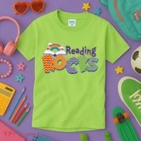 Reading Rocks Book Lover Reading Fan Kids T-Shirt thumb 3