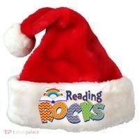 Reading Rocks Book Lover Reading Fan Santa Hat thumb 0