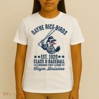 Rayne Rice Birds Louisiana Vintage Baseball Team Tribute T-Shirt thumb 4