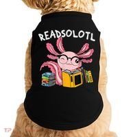 Readsolotl Read Books Lover Axolotl Doggie Tank thumb 0