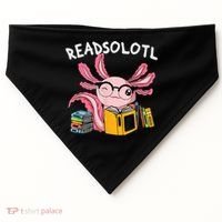 Readsolotl Read Books Lover Axolotl USA-Made Doggie Bandana thumb 0