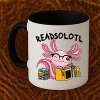 Readsolotl Read Books Lover Axolotl Coffee Mug thumb 2