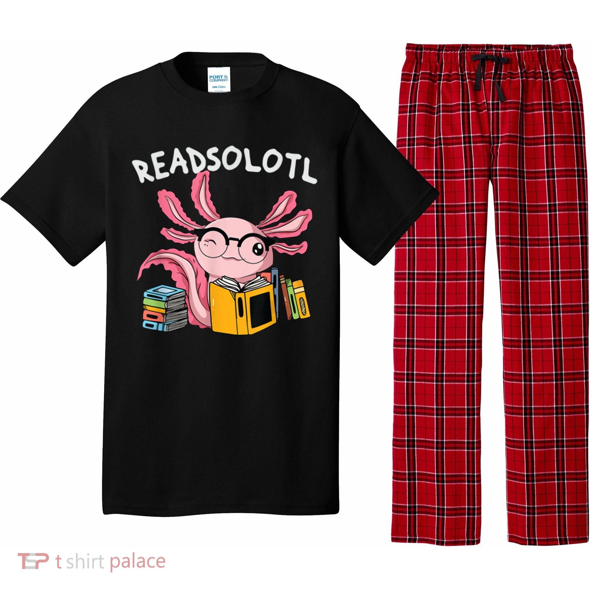 Readsolotl Read Books Lover Axolotl Pajama Set