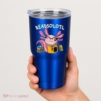 Readsolotl Read Books Lover Axolotl Tumbler thumb 2