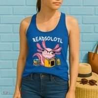 Readsolotl Read Books Lover Axolotl Women's Tank Top thumb 2
