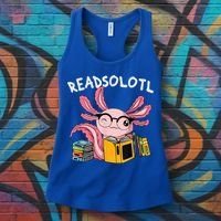 Readsolotl Read Books Lover Axolotl Women's Tank Top thumb 3