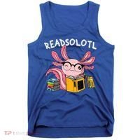 Readsolotl Read Books Lover Axolotl Tank Top thumb 0