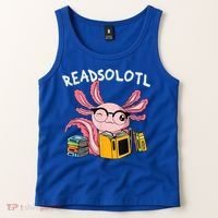Readsolotl Read Books Lover Axolotl Tank Top thumb 2