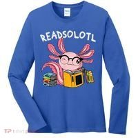 Readsolotl Read Books Lover Axolotl Women's Long Sleeve Shirt thumb 0