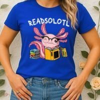 Readsolotl Read Books Lover Axolotl Women's T-Shirt thumb 2