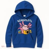Readsolotl Read Books Lover Axolotl Kids Hoodie thumb 0